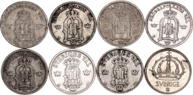 Sweden 8 x 25 Ore 1874 - 1950