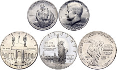 United States Lot of 5 Coins 1976 - 1986