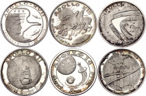 United States Lot of 6 Silver Medals "Apollo Space Missions" 20th Century (ND)