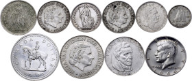 World Lot of 10 Coins 1940 - 1973