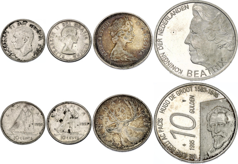 World Lot of 4 Coins 1950 - 1995

Silver; Elizabeth II & Beatrix; XF