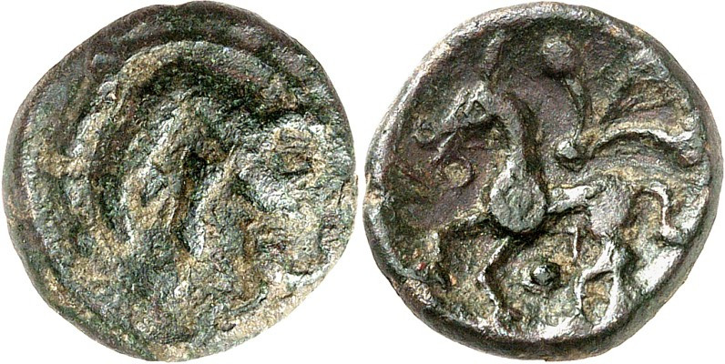 GALLIEN. 
AMBIANI (um Amiens). 
anonym (60-25 v. Chr.). AE-Quadrans 16mm 2,45g...