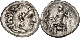 MAKEDONIEN. 
KÖNIGREICH. 
Alexander III. der Große 336-323 v. Chr. Drachme, postum (310/301 v.Chr.) 3,90g, LAMPSAKOS. Herakleskopf n.r. / ALEXANDROU...