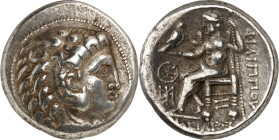 MAKEDONIEN. 
KÖNIGREICH. 
Philippos III. Arrhidaios 323-317 v. Chr. Tetradrachmon 17,39g, ARADOS. Herakleskopf n.r. / FILIPP OY - BA SILEWS Zeus aet...