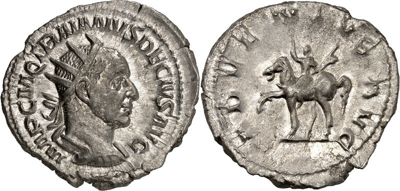 RÖMISCHES KAISERREICH. 
TRAIANUS DECIUS 249-251. Antoninian 3,90g. Paludamentbü...