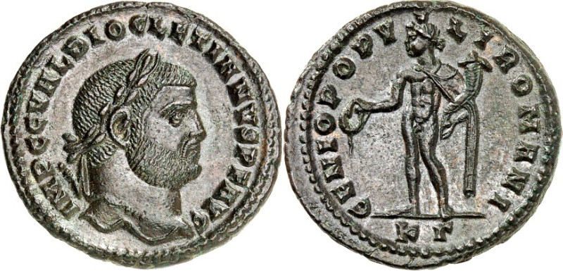 RÖMISCHES KAISERREICH. 
DIOCLETIANUS Iovius 284-305. AE-Follis 26/27mm (297/299...