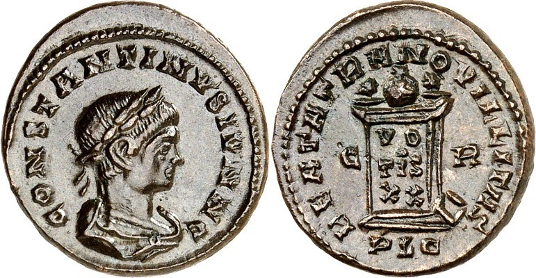 RÖMISCHES KAISERREICH. 
Constantinus II. Caesar 317-337. AE-Follis 18/19mm (321...