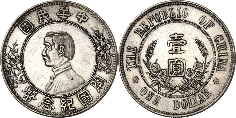 CHINA. 
REPUBLIK 1912-1947. 
Yuan (Dollar) o.J. (1912) Sun Yat-sen. KM&nbsp; 3...