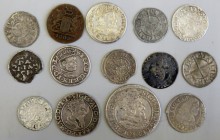 EUROPA.
POLEN. Lot Alt-Polen (4) und Baltische Einzelstaaten (10): Litauen 4 Gr. 1569, Schilling 1563, Liegnitz 3 Kr. 1659, Riga Schilling 1533, 1577...