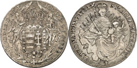 Römisch Deutsches Reich. 
Joseph II. 1780-1790. Taler 1781 B, Kremnitz. 2 Engel halten Krone über Wappen / Madonna. Her.&nbsp; 146, Dv.&nbsp; 1168, J...