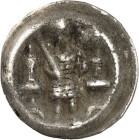 Brandenburg- Markgrafschaft. 
Otto II. 1184-1205. Brakteat 1,01g. Markgraf mit Schwert u. Banner zw. 2 Türmen Feld Globulus. Slg.Bonh.&nbsp; 804, Bah...