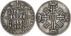 Brandenburg/-Preussen. 
Friedrich III. 1688-1701. Albertustaler 1695 W-H Emmerich Gekr. Wappen / 4 kreuzförmig angeordnete gekr. Monogramme, ohne Us....