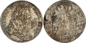 Brandenburg/-Preussen. 
Friedrich I. 1701-1713. 2/3&nbsp;Taler 1703 C-S Berlin. Belorb. geharn. Brb. n.r. / Gekr. Wappen. v.Schr.&nbsp; 79, Dv.&nbsp;...