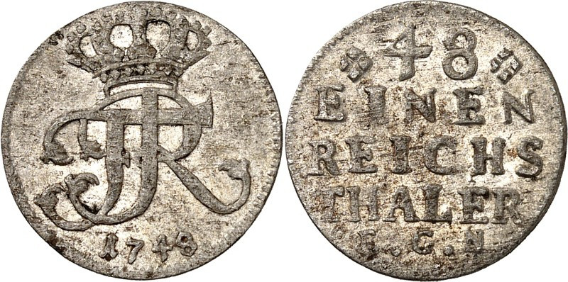 Brandenburg/-Preussen. 
Friedrich II. der Grosse 1740-1786. 1/48&nbsp;Reichstal...