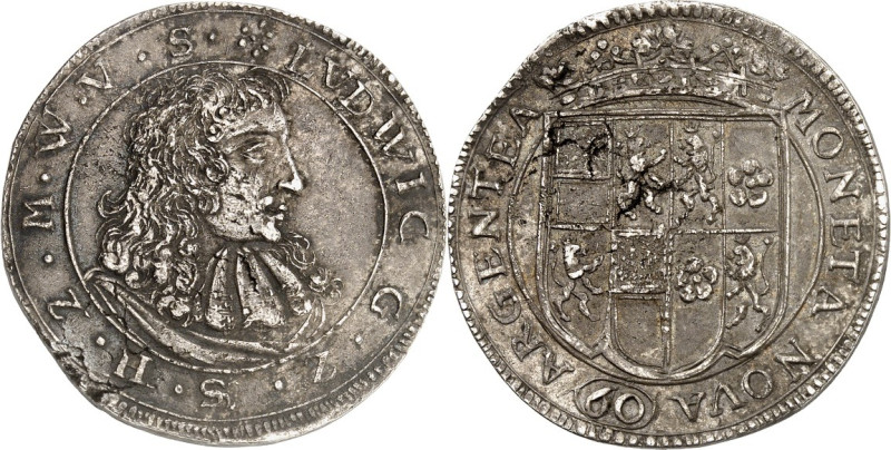 Solms/-Hohensolms. 
Ludwig 1668-1707. Gulden (60 Kreuzer) o.J. Hohensolms. Brb....