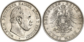 KAISERREICH. 
PREUSSEN, Königreich. 
2 Mark 1876A Wilhelm I. J. 96. . 


ss+