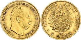REICHSGOLD. 
PREUSSEN. 
5 Mark 1877C Wilhelm I. J. 244. . 


GOLD ss-vz