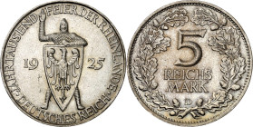 WEIMARER REPUBLIK. 
GEDENKMÜNZEN. 
5 Reichsmark 1925D Rheinland. J. 322. . 


vz