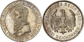 WEIMARER REPUBLIK. 
GEDENKMÜNZEN. 
3 Reichsmark 1927F Uni Tübingen. J. 328. . 


vz