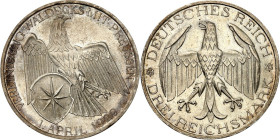 WEIMARER REPUBLIK. 
GEDENKMÜNZEN. 
3 Reichsmark 1929A Waldeck. J. 337. . 


vz-St