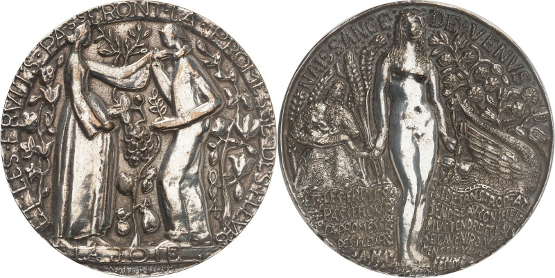 KUNST und VARIA. 
Medaille o.J. La Joie (Die Freude), der Mutterschaft gewidmet...