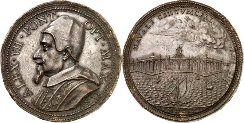 EUROPA. 
ITALIEN-Kirchenstaat. 
Alexander VII. 1655-1667. Jahresmedaille An.VI...