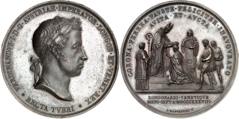 EUROPA. 
ÖSTERREICH. 
Ferdinand I. 1835-1848. Medaille 1838 (v. Manfredini) a....