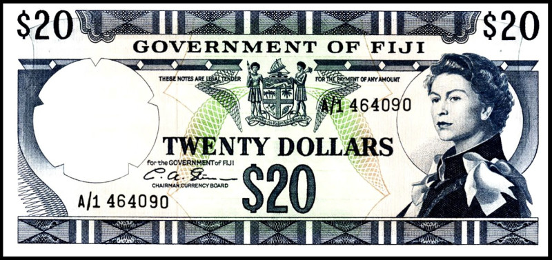 FIDSCHI/-INSELN. 
20 Dollars o.D. (1971) C.A.Stinson. Pi. 69b. . 


II