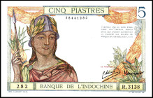 FRANZÖSISCH INDOCHINA. 
5 Piaster o.D (1932-39). Pick&nbsp; 55. (2). 


I