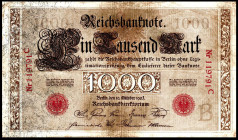 Deutsches Kaiserreich. 
1000 Mark 10.10.1903 Reichsbanknote Serie C. Ros. 21. . 


III