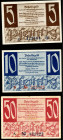 Landesregierungen. 
Württemberg-Hohenzollern 5,10 Pfennig Oktober 1947. Ros. 214b,215a,216a. 3Stück. 


2x I ,III