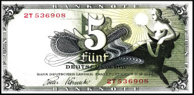 Bundesrepublik. 
Bank Deutscher Länder. 
5 Deutsche Mark 9.12.1948 2T vor KN. Ros. 252b. . 


I -