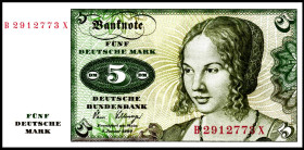 Bundesrepublik. 
Bundesbank. 
5 Deutsche Mark 2.1.1980 BX. Ros. 285a. . 


I