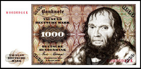 Bundesrepublik. 
Bundesbank. 
1000 Deutsche Mark 2.1.1980 W-K. Ros. 291a. . 


I