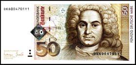 Bundesrepublik. 
Bundesbank. 
50 DM 2.1.1996 DK-Y1. Ros. 309a. . 


I