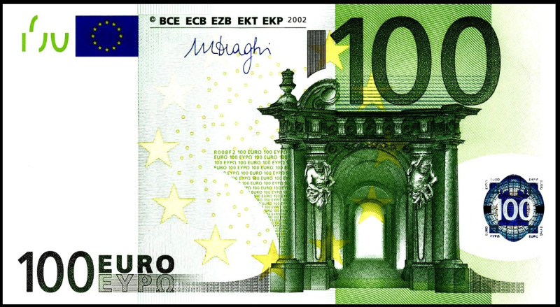 Bundesrepublik. 
EURO-Noten. 
100 Euro 2002. Ros. E5a. . 


I