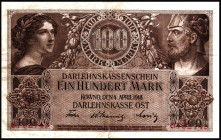 Besatzungsausg. I. Weltkrieg 1914/18. 
Dt. Besetzung Russland 1914/18. 
Darlehnskasse Ost in Posen. 1/2 - 1000 Mark 4.4.1918. Ros. 464- 471a. 8 Sche...