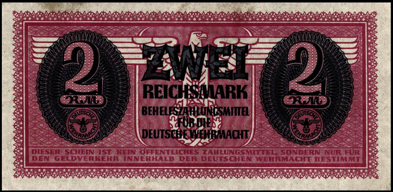 Besetzungsausgaben II.Weltkrieg 1939/45. 
Wehrmachtsausgaben. 
2 Reichsmark o....