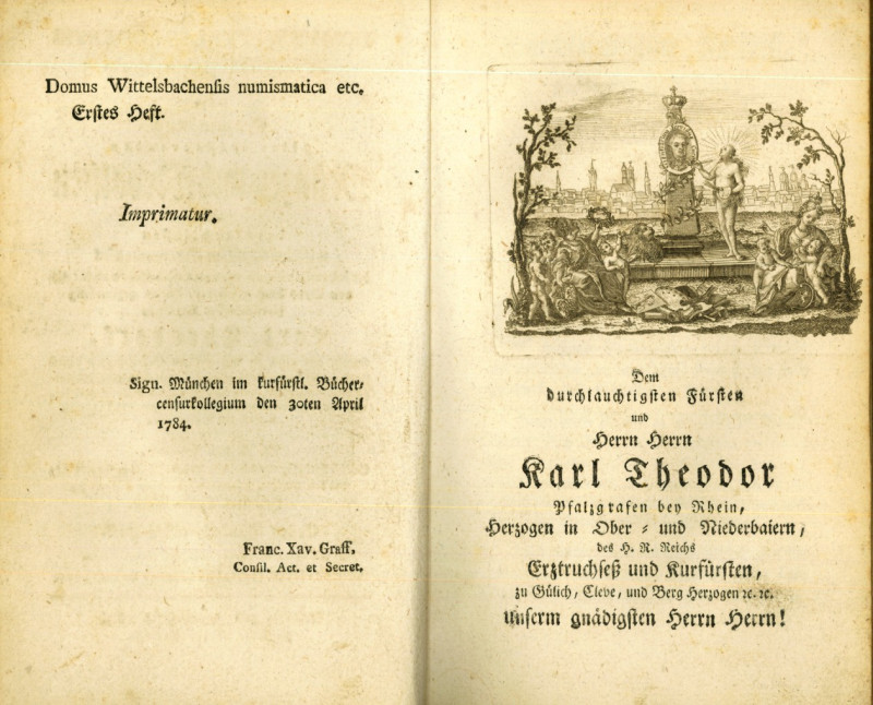 BIBLIOPHILE WERKE, 16.-19. Jahrh.. 
WIDMER, M.J.von. Domvswittelsbachensis Numi...