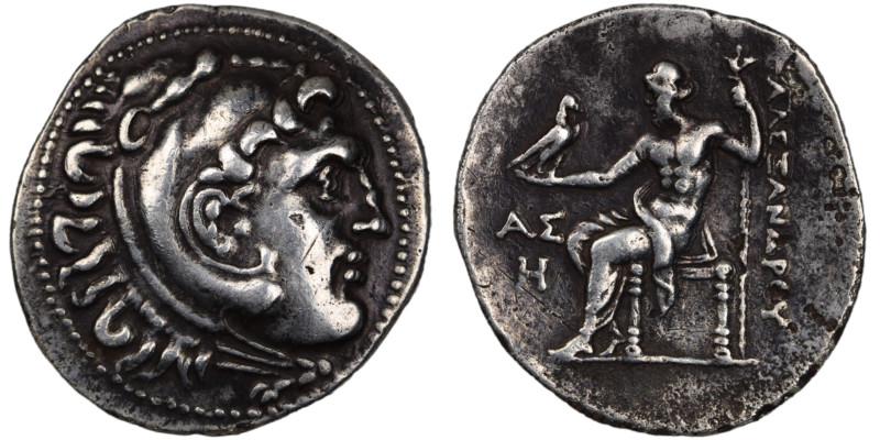 Alexander the Great. (336-323 BC) AR Tetradrachm. (34mm, 16,12g) Obv: head of Al...