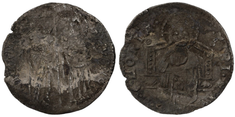 Venice. Francesco Dandolo. (1328-1339 AD). AR Grosso. (22mm, 1,38g). Obv: Doge a...