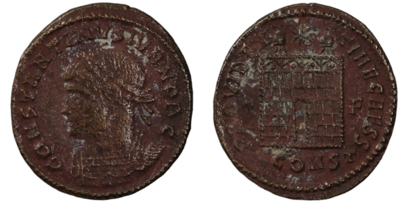 Constantinus I. (307-337 AD). Follis. (20mm, 2,79g) Constantinople. Obv: CONSTAN...