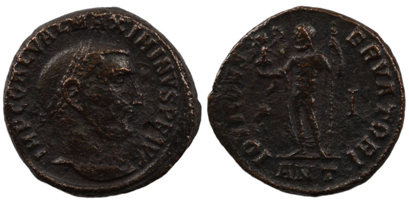 Maximinus II. (310 AD). Follis. (20mm, 5,52g) Antioch. Obv: IMP C GAL VAL MAXIMI...