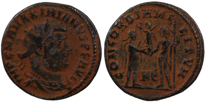 Maximianus. (285-295 AD). Æ Antoninian. (21mm, 3,41g) Antioch. Obv: IMP CMA MAXI...