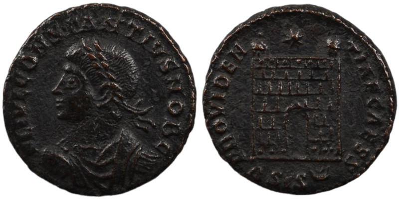 Constantinus I. (307-337 AD). Follis. (17mm, 2,30g) Siscia. Obv: CONSTANTINVS AV...