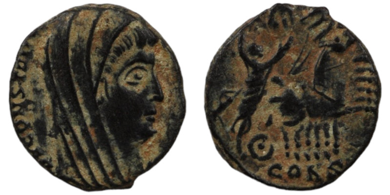 Divus Constantinus I. (337-340 AD). Æ Follis. (14mm, 1,43g) Antioch. Obv: DV CON...