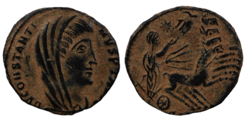 Divus Constantinus I. (337-340 AD). Æ Follis. (15mm, 1,47g) Antioch. Obv: DV CON...