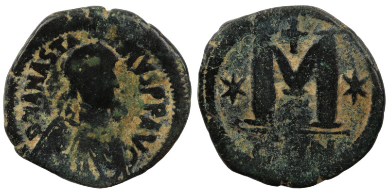 Anastasius I. (491-518 AD). Follis. (32mm, 16,88g) Constantinople. Obv: D N ANAS...