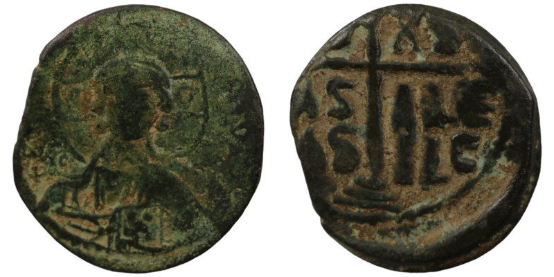 Basil II. and Constantine VIII. (1020-1028 AD). Follis. (29mm, 8,26g) Constantin...