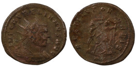 Aurelian. (274-275 AD). Æ Antoninian. (21mm, 3,37g) Antioch. Obv: IMP C AVRELIANVS AVG. radiate cuirassed bust of Aurelian right. Rev: RESTITVT ORBIS....